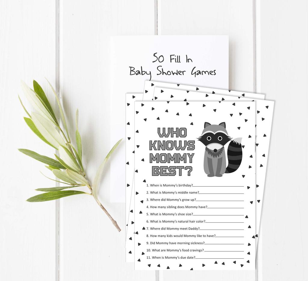 Inkdotpot Игровой набор «Животные джунглей» для вечеринки по случаю рождения ребенка из 50 игр «Азбука для малышей»