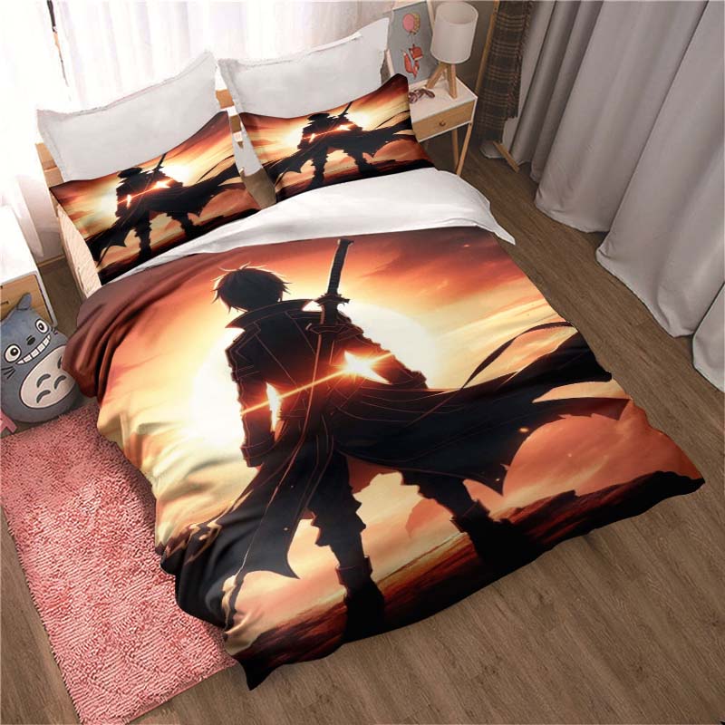 The new "Sword Art Online" themed soft and comfortable duvet and pillowcase set is a children's bedding gift set available