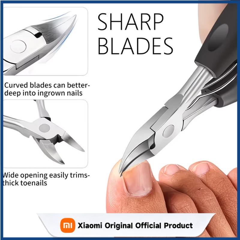Xiaomi 9pcs Professional Stainless Steel Pedicure Set for Home Foot Care Thick Ingrown Nails. Includes Foot Scraper File Cuticle Nipper