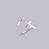 New 2025 Classic Christian Cross Ring Adjustable Stainless Steel Open Rings for Women Men Fashion Christ Jesus Jewelry Fashion Accessories Creative