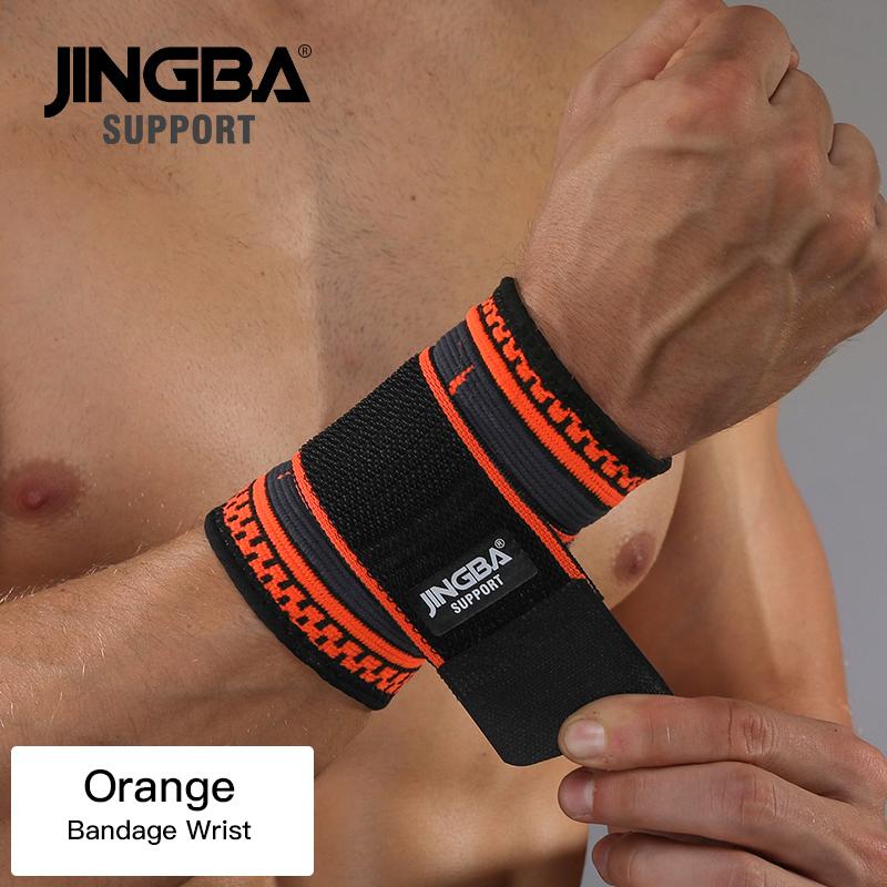 JINGBA SUPPORT 1 шт. Футбольный бандаж для голеностопа+Наколенник для баскетбола Налокотник защитный протектор +Напульсник боксерская кистевая повязка Поддержка