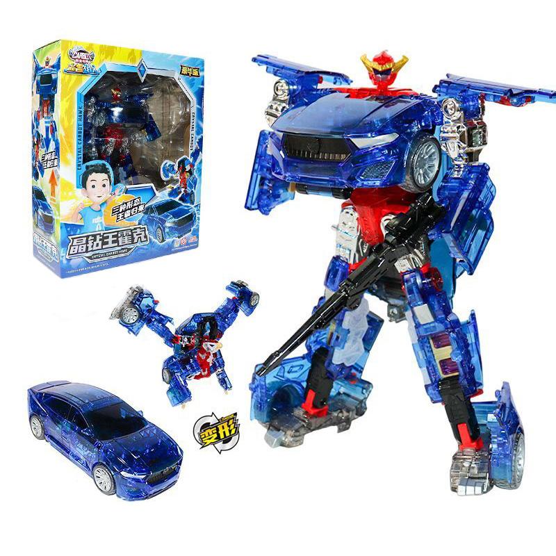 Новый Карбот Кристальный Зверь Команда Трансформирующийся Робот в Машину Игрушки Фигурки Несколько Режимов Трансформация Игрушка-Машинка Подарок