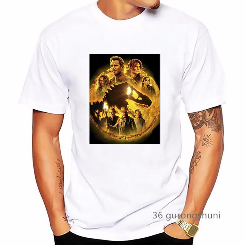 2026 Newest Movie Show Jurassic World Dominion T-Shirt Owen Grady Dinosaur Graphic Print Men Tshirt Short Sleeve tops drop shipping
