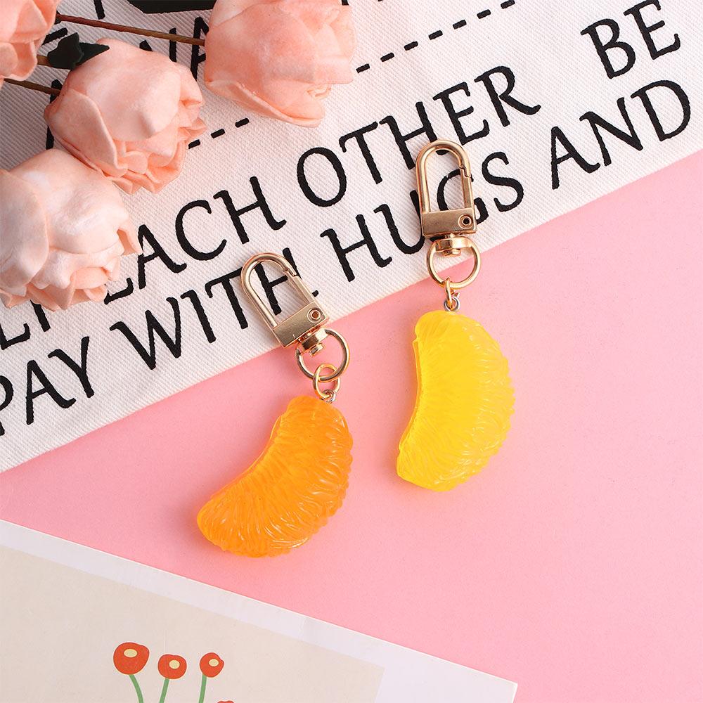 Handbag Pendant Bag Pendant Cartoon One Petal Simulation Fruit Key Chain Orange Keychain Keyring