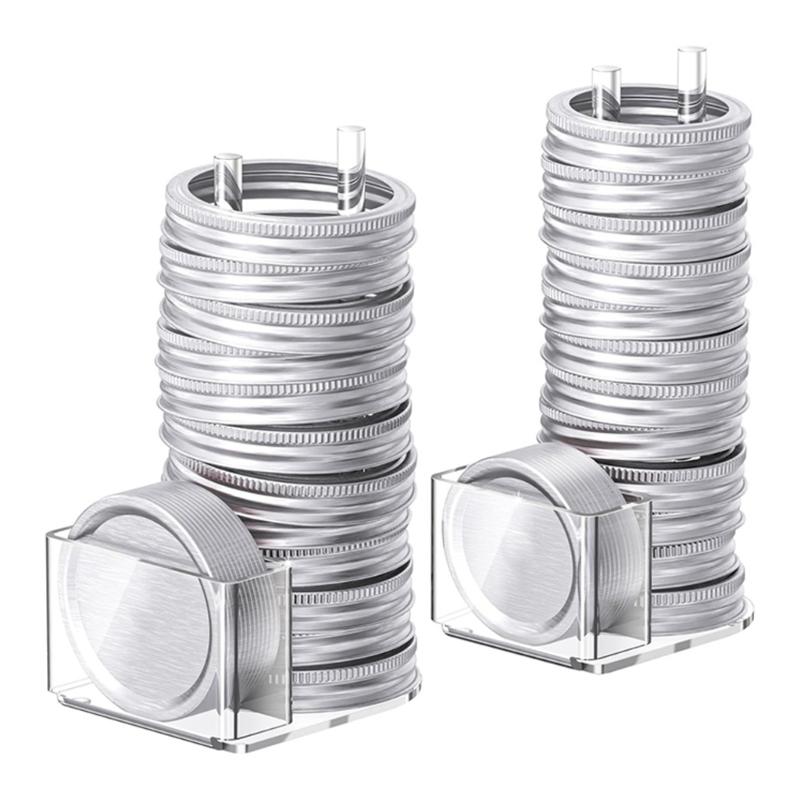 Elegant Acrylic Storage Solution for Mason Jar Lids Home Kitchen Organizer Unit Home Organization Solution