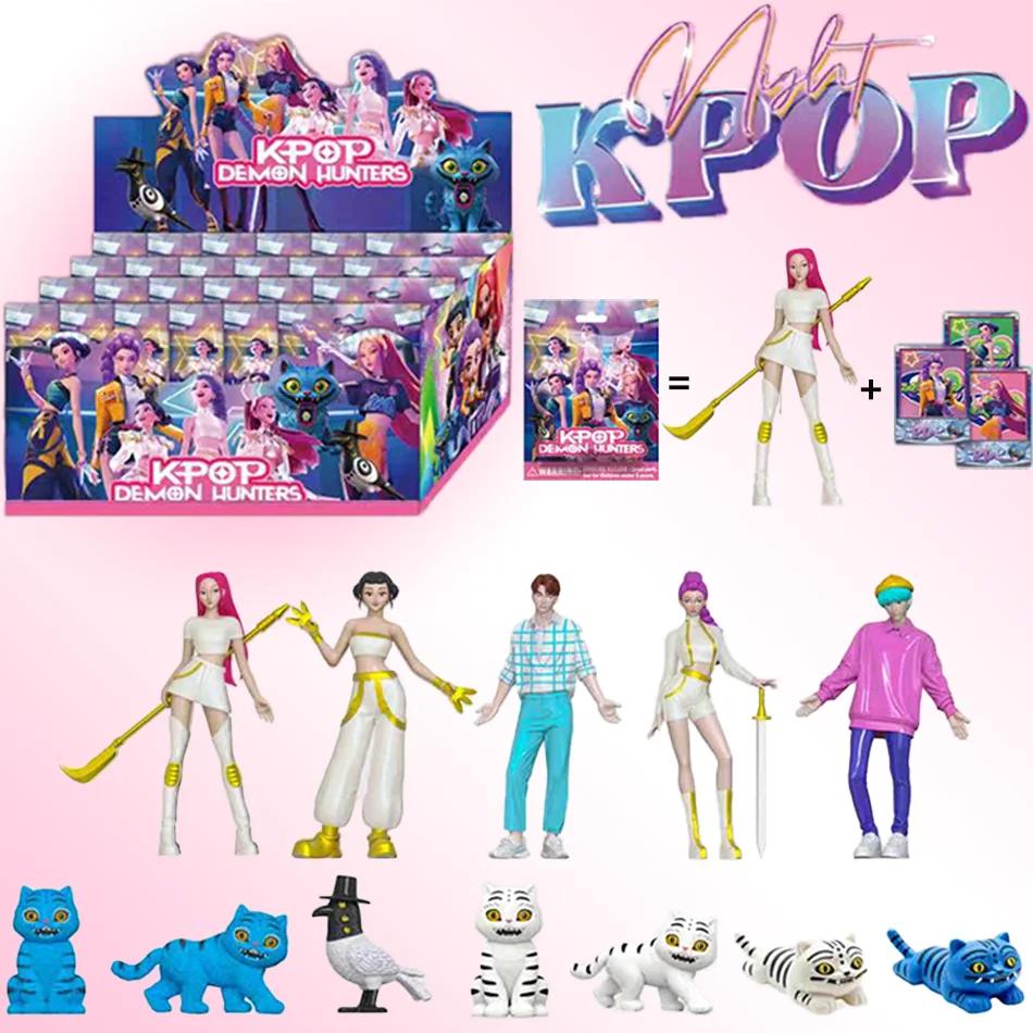 NEW Kpop Demon Hunters Action Figure Toy Derpys Tiger Rumi Mira Zoey Sussy Figurine Doll For Fans Gift