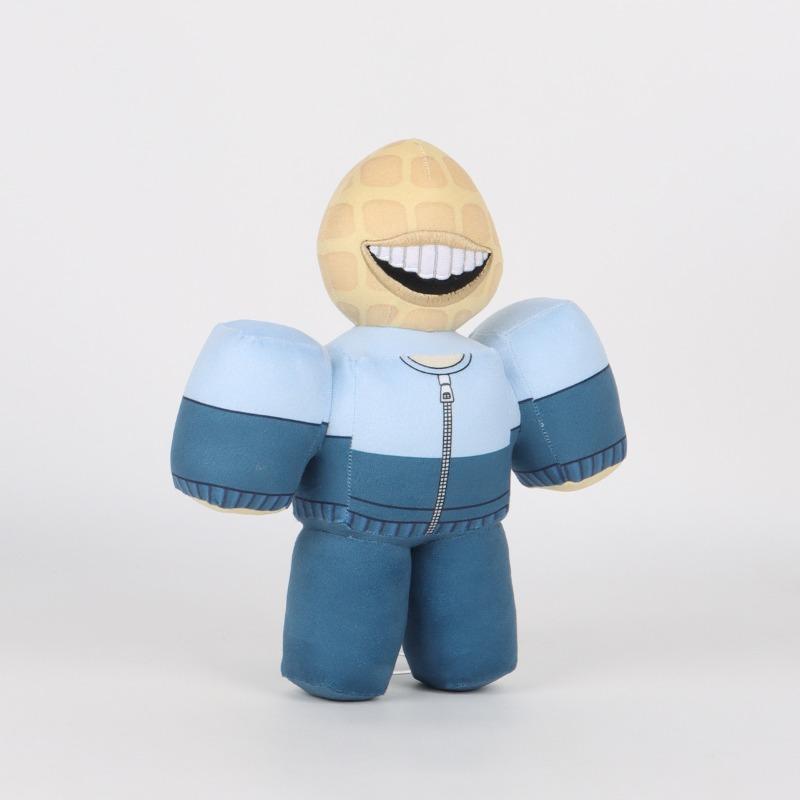 Game Wellworks Waffle Head Plush Toy Two Tone Zip Jacket Stuffed Doll Roblox Game Character Plush for Kids Home Decor Backpack Gift Game Fans Present
