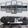 5Pcs Mount Fuji Snowy Mountain Scenery Simplicity Decorative Canvas Painting Wall Art Ooster Prints Home Room Decoration Murals
