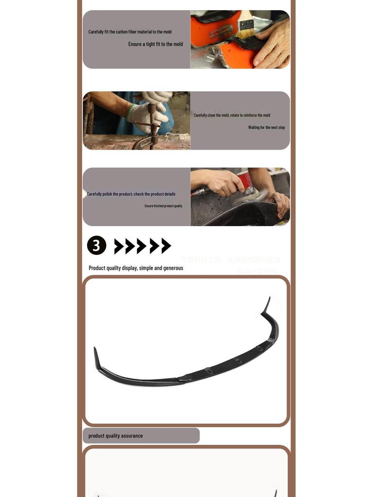 Сплиттер переднего бампера из углеродного волокна для Mercedes-Benz W205 2015-2021 в стиле C63