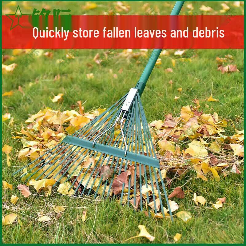 Durable 24-Strand Steel Wire Garden Rake