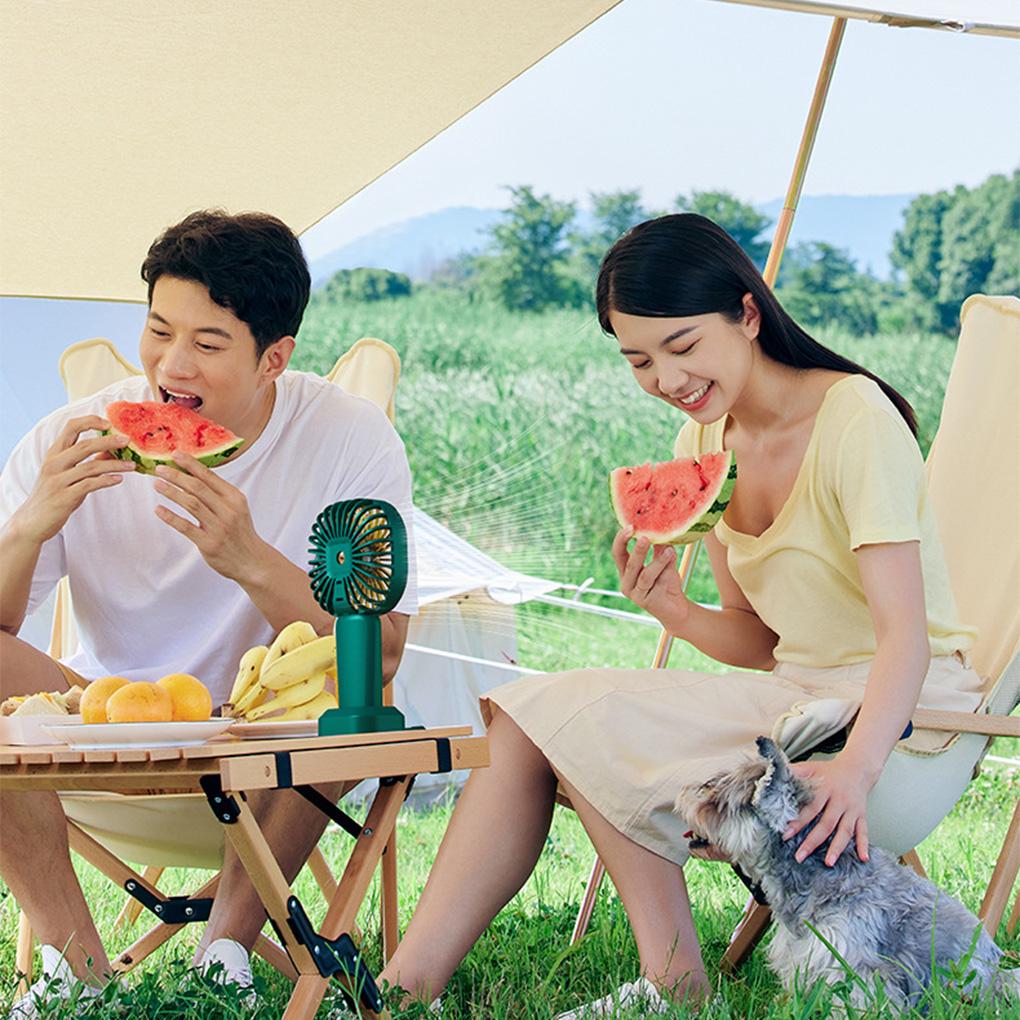 Мини-ручной вентилятор с USB-перезаряжаемым воздушным охлаждением, настольный, с длинной батареей, подарок для путешествий, покупок, автомобилей, офиса