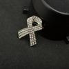 Black  Ribbon Brooch Pins For Women Men Elegant  Lapel Pin Decoration Accessories Party Jewelry Gift