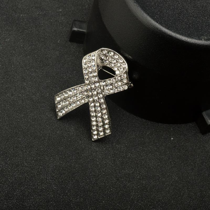Black Ribbon Brooch Pins For Women Men Elegant Lapel Pin Decoration Accessories Party Jewelry Gift