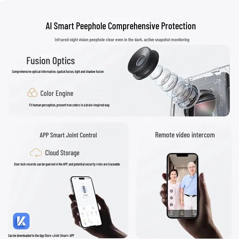 Умный дверной замок со сканером отпечатков пальцев KAADAS Q6Pro