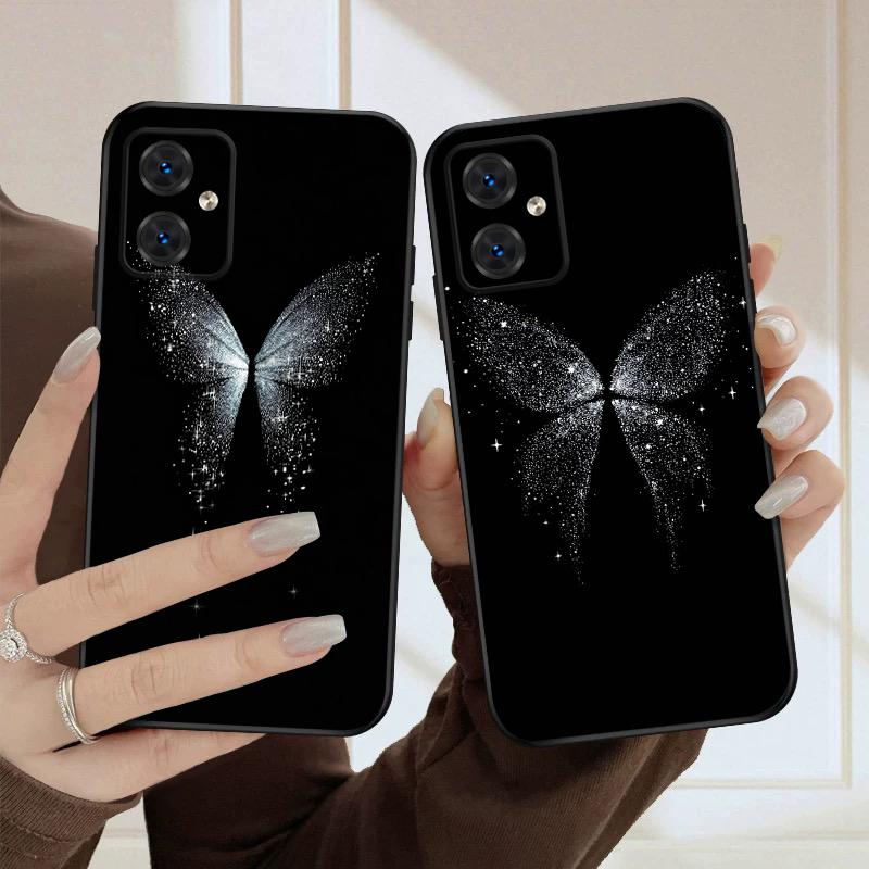 white butterfly For Moto Edge 40 50 Neo 5G E 14 15 G04 G05 4G G24 G34 G35 G54 POWER G55 G75 G84 85 silicone soft phone case