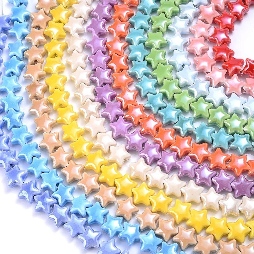 10pcs Handmade Craft Star Beads Cartoon Design Jewelry Making Material Women