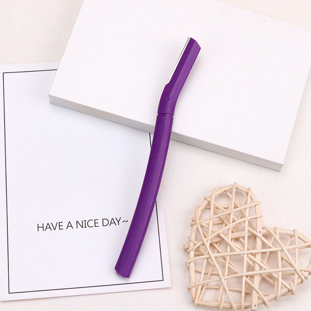 Макро Бритва для бровей с прямой ручкой Противоскользящие инструменты для макияжа Безопасный триммер для бровей Женщины