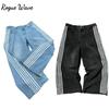 RogueWave Y2K Baggy Jeans High Quality Embroidered Striped Harajuku Sweatpants Men Women Hip Hop Streetwear Casual Wide Leg Denim Pants