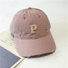 Spring and summer basic baseball caps, men's and women's versatile R-standard ripped cap, simple P-standard couple casual visor