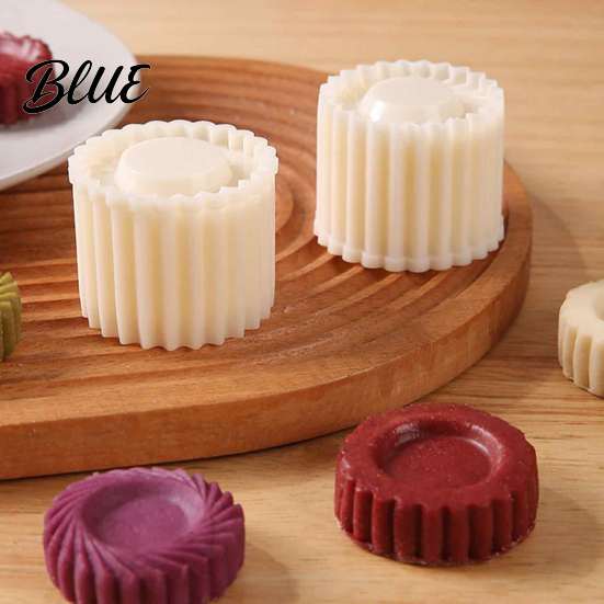 Detachable Dough Press Sunflower Pattern Round Mooncake Mold Hand Double Ended Plastic Pastry French Lace Cookie Cutter Tool Easy Clean Embosser for