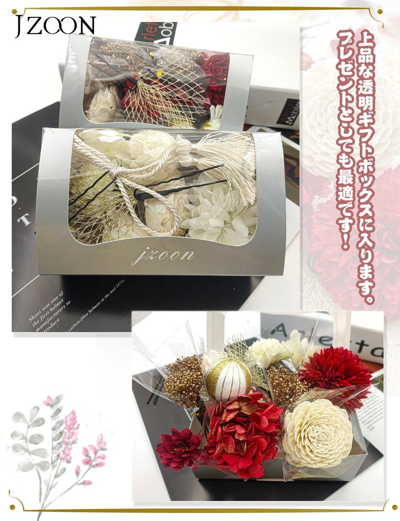 JZOON Luxurious Flower Hair Coming of Age Japanese Graduation Hair Cute Flower White Ornament, Reception, Wedding, Ceremony, Clothing, Hakama,