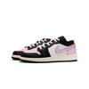 Jordan Air Jordan 1 Leather Slip Resistant Abrasion Resistant Low top Vintage Basketball Shoes Women's Black Pink 553560-081(Team1517-)