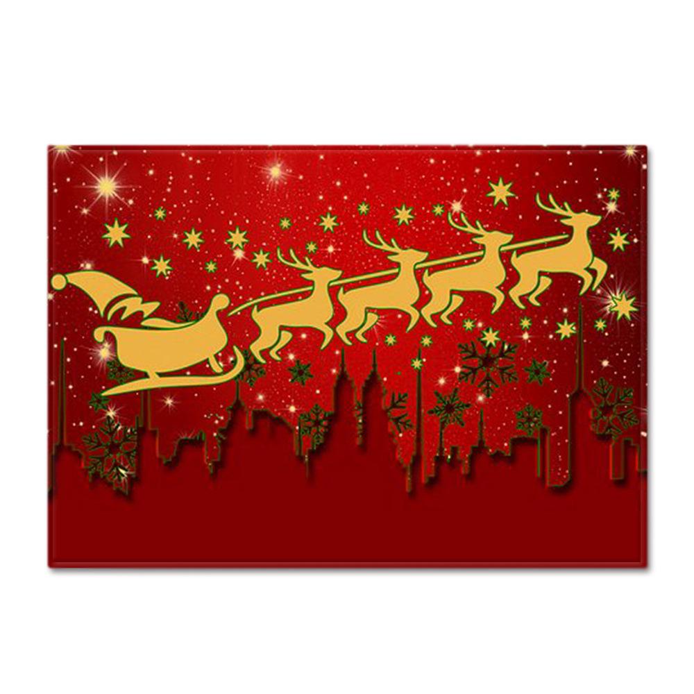 Рождественский коврик для пола в гостиной, ковер для спальни, ковер для столовой, коврик для двери