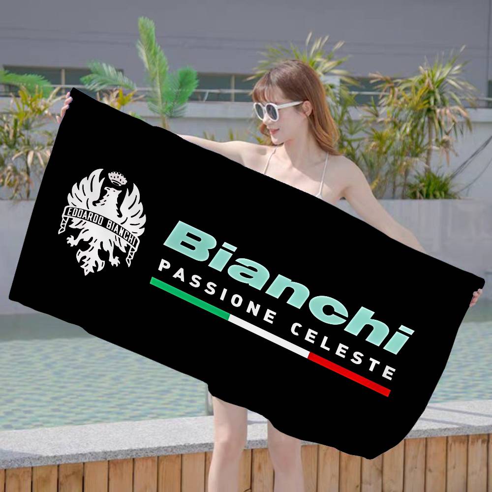 B-Bianchi логотип Микрофибра Печатное Пляжное полотенце Альпинизм Йога Пляж Плавание Бег Впитывающее Мягкое полотенце