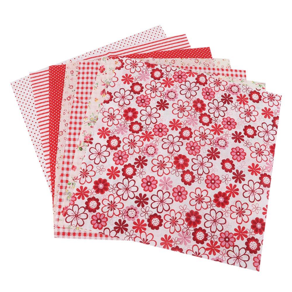 7Pcs Pure cotton material Patchwork Fabric 7 pieces per set Pre-cut Cloth Quilt sewing making