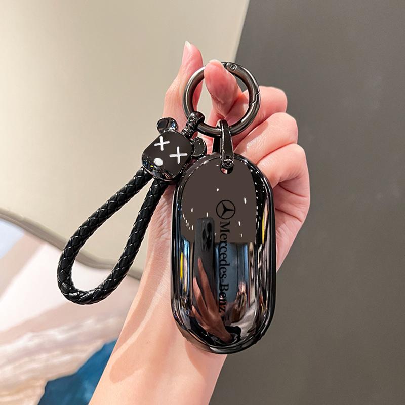 RPO5 Car Key Fob Cover Case Keychain Holder For Mercedes Benz Accessories A200 C180 C200 C300 GLA250 GLC300 GLE400 GLE500