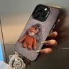 С-милый забавный чехол-обезьянка для iPhone 17,16,15,14,13,12,11 Plus Pro Max Цветной серебристый чехол для телефона