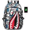 Children's Schoolbag Student Backpack Personality Printed Large Capacity Lightweight Casual Simple Bag
