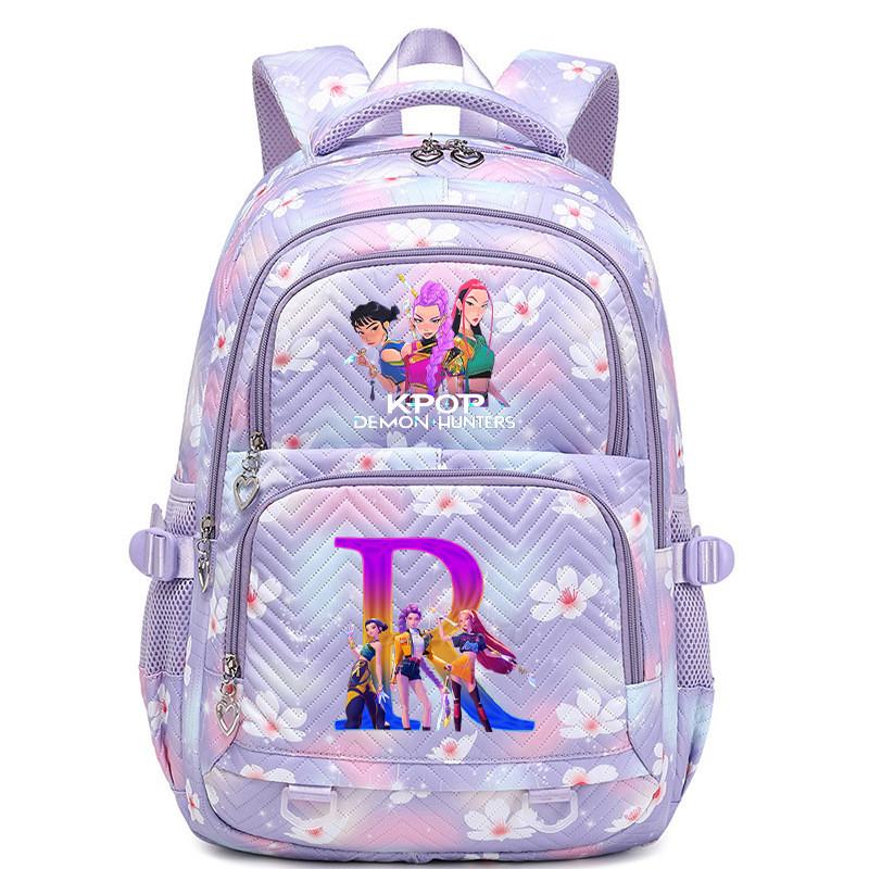Детский Девочки Kpop Руми Зои Мира Буквы Печатный Студенческий Школьный Рюкзак Водонепроницаемый Рюкзак