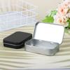 1Pc Survival Kit Small Empty Tinplate Silver Black Flip Storage Box Organizer For Money Coin Candy Key Cigarette Sealed Box