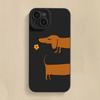 Милый Чехол Для Телефона Из Силикона С Рисунком Таксы Для iPhone 17 16 15 14 13 12 11 Pro Max 17 Air 16E XS X XR 7 8 Plus Мягкая Крышка