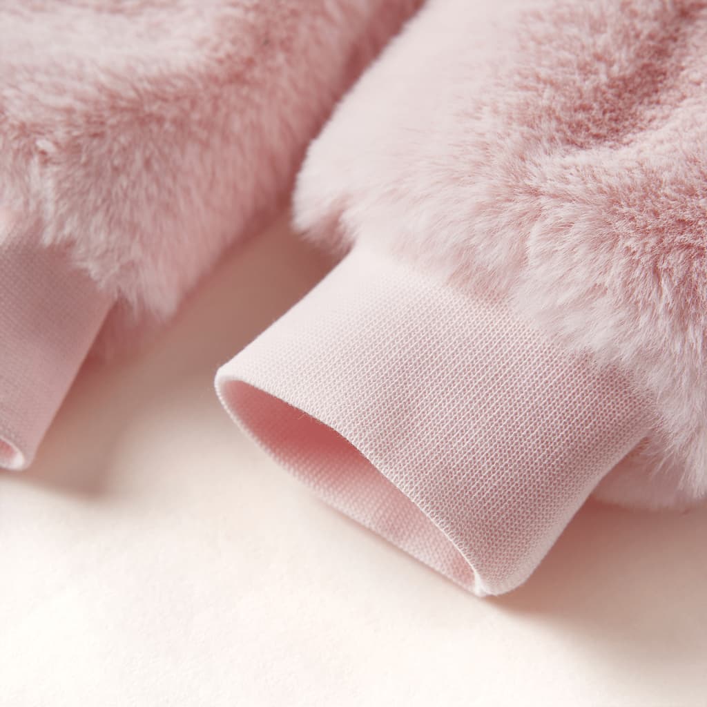 Kids Jacket Made Of Faux Fur Soft Pink Size 92