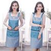 Мультяшный кухонный фартук Водонепроницаемый Маслостойкий Полиэстер Без рукавов Фартук Дизайн с цветочным принтом Фартук для дома Ресторана