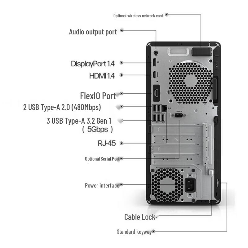 HP Pro Tower 480G9 PDI Desktop PC with 23.8-inch Monitor (CN version)