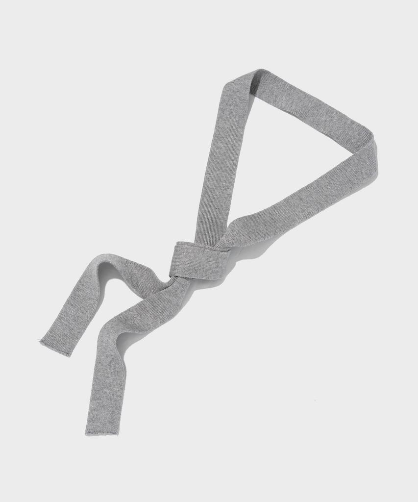 ROIDESROIS Scarf Set Round Neck Ribbed Knit (Gray)