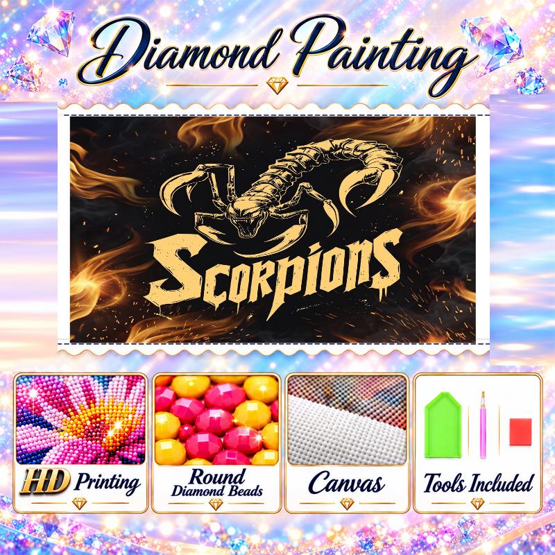 Scorpions Diamond Painting Kit 5D Full Drill DIY Diamond Mosaic Wall Art Home Decor