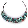 Les Trésors De Lily [N4612] - Designer Necklace 'Kilimanjaro' Turquoise Red Black