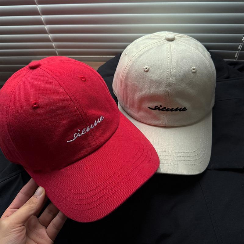 Simple and Fashionable Versatile Letter Embroidery Baseball Cap Female Couple Casual Big Head Circumference Cap New Hat