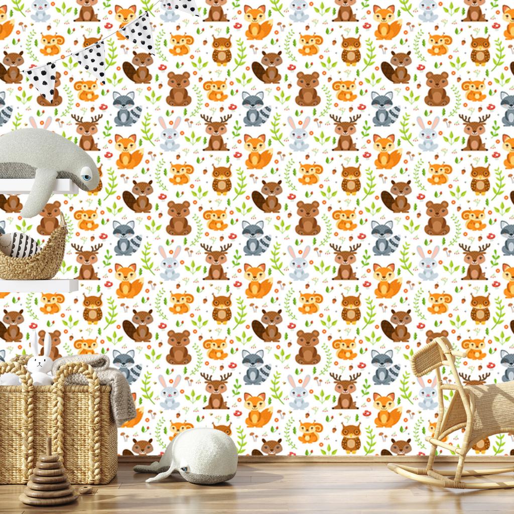 Forest friends wallpaper for living room and bedroom 50x1000
