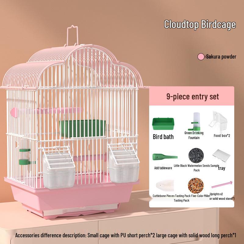 Новая Экологическая Птичья Вилла: Маленькая клетка для попугаев, например, для кореллы, ожерелового попугайчика, волнистого попугайчика, жемчужного