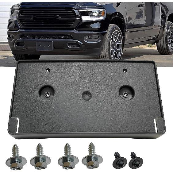 Front Bumper License Tag Plate Frame Bracket Holder Compatible With      2024 Dodge Ram 1500 Replace CH1068151 68274215AE