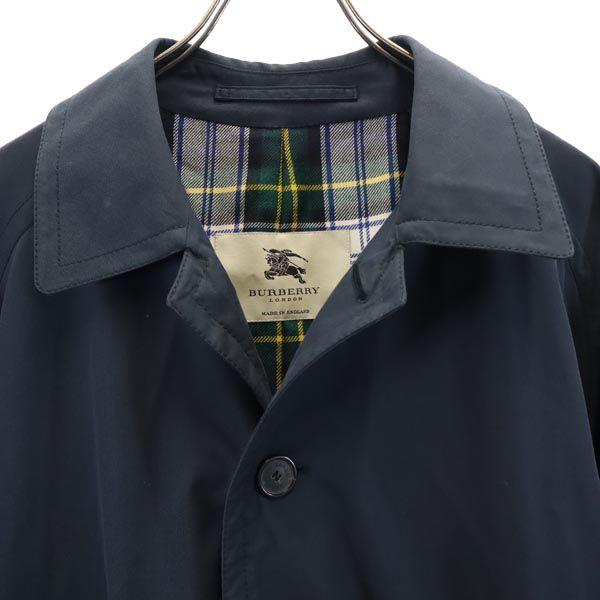 Burberry Сделано в Великобритании Пальто-стойка из нержавеющей стали 50 Темно-синий Пояс Мужское Б/у