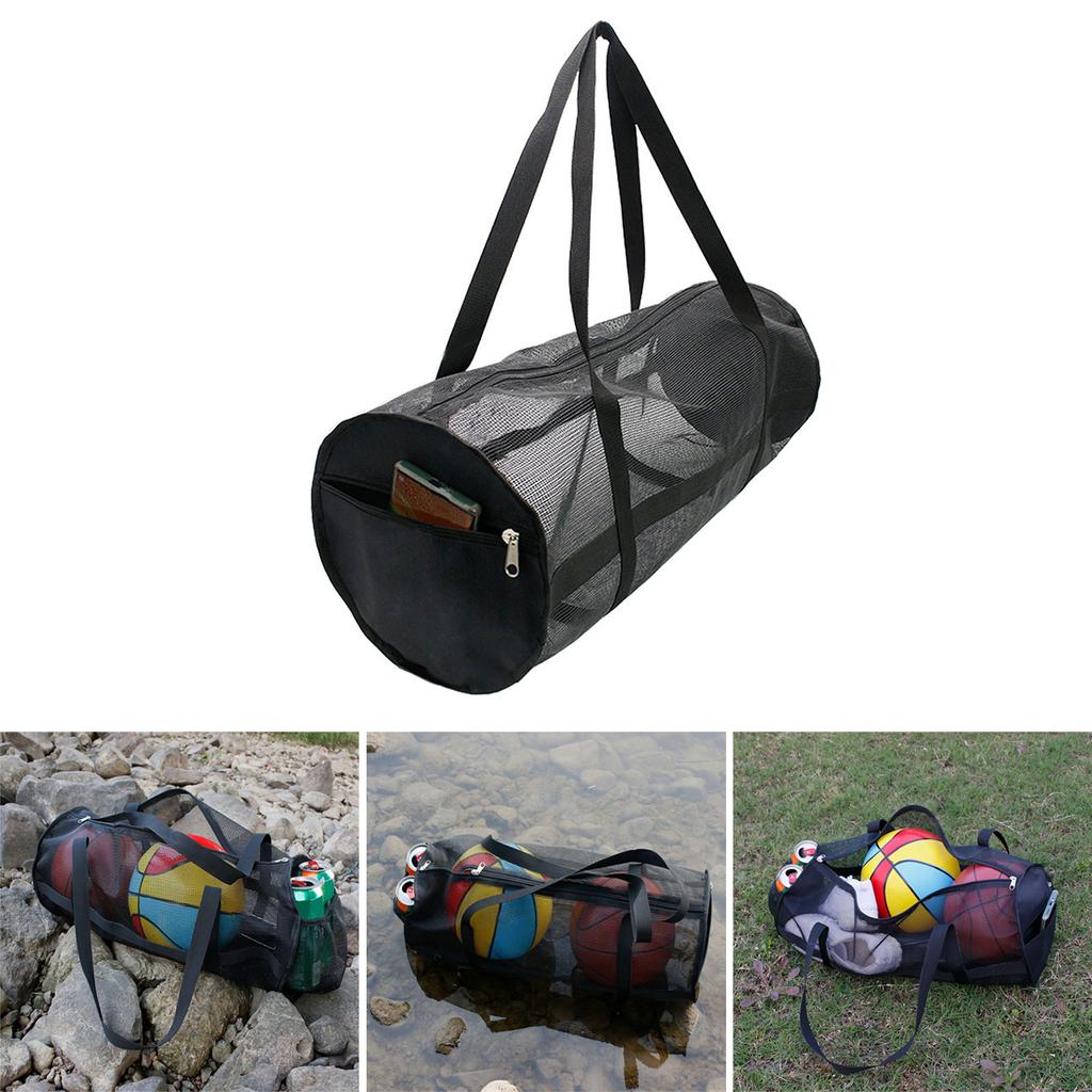 Mesh Dive Bag Scubas or Snorkeling Diving Gear Bag Extra Large Beach Football Bag with Zipper Beach Duffels Dive Net Bag