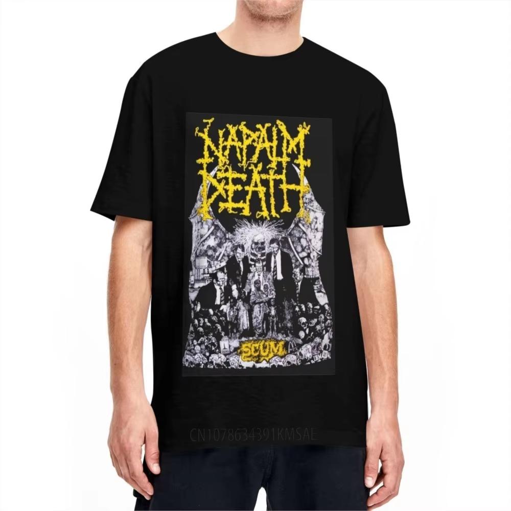 2025 новая модная футболка группы Napalm Death для мужчин и женщин, новинка, хлопковая футболка, с круглым вырезом, с коротким рукавом, подарочные топы