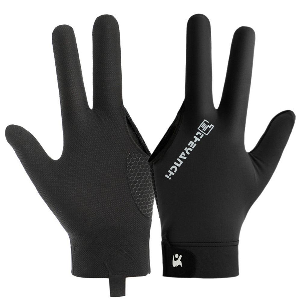 Нескользящие перчатки с тремя пальцами для левой руки, тренировочные перчатки для бильярда, аксессуары для фитнеса