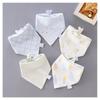 Sumer Pure Cotton Triangle Bib, Four-season Scarf Bib for Infants, Baby Food Bib, 5-piece Set, Korean Baby Products